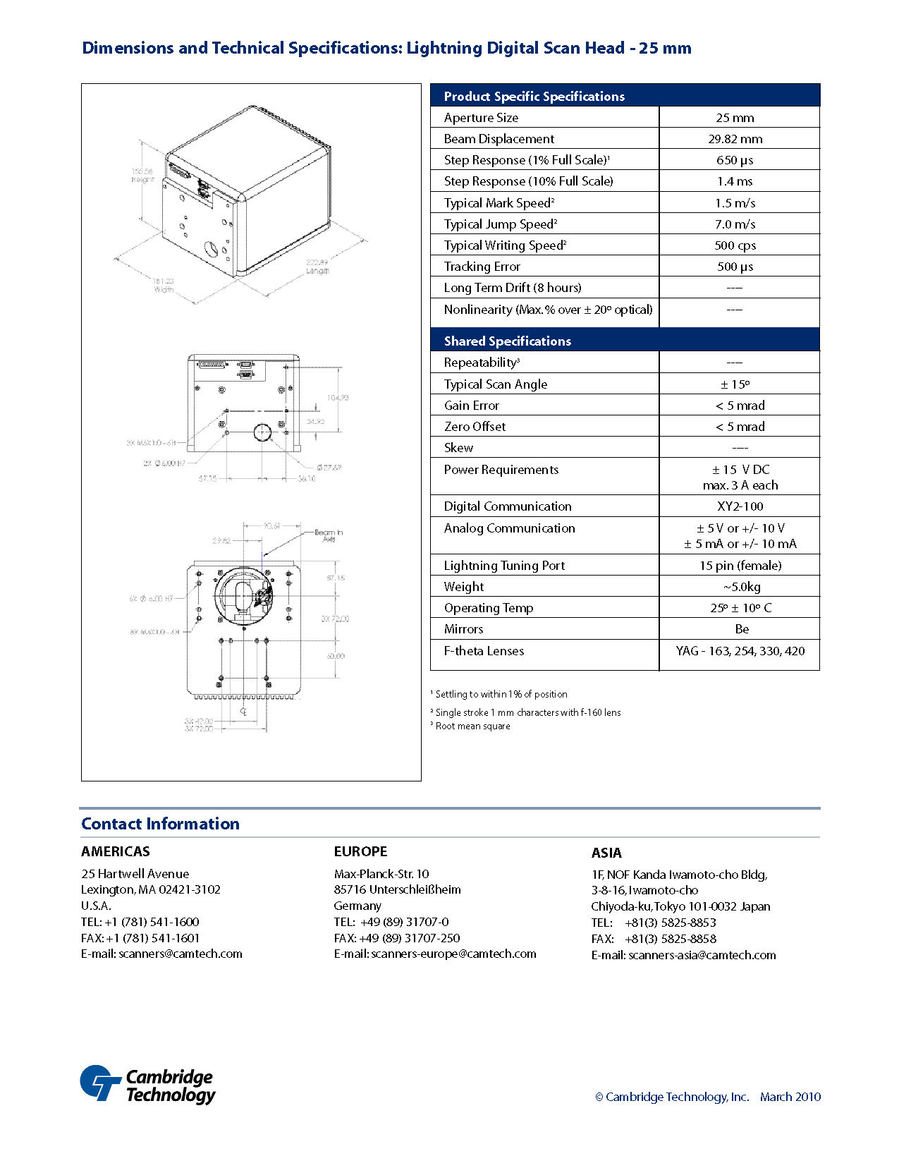 Lighting Digital Scanhead -25mm