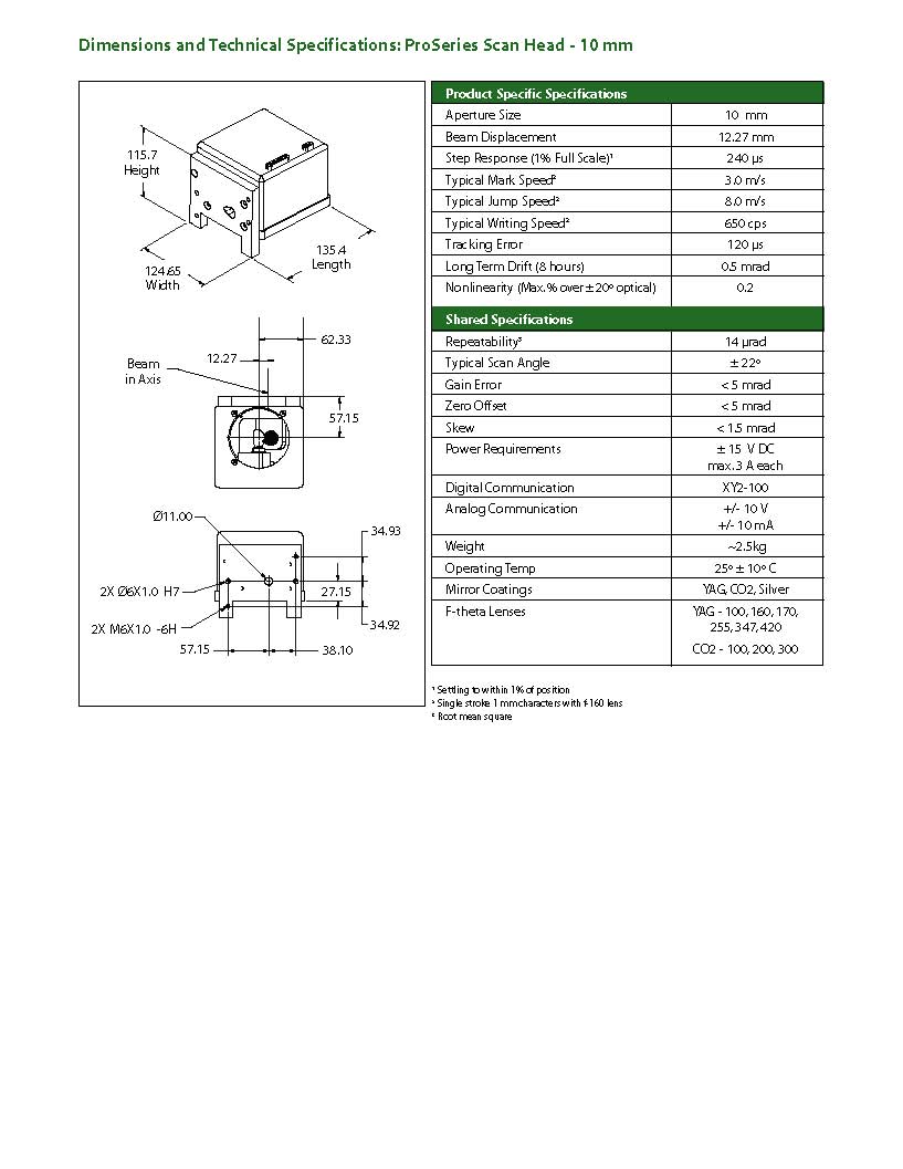Proseries scan head-10mm