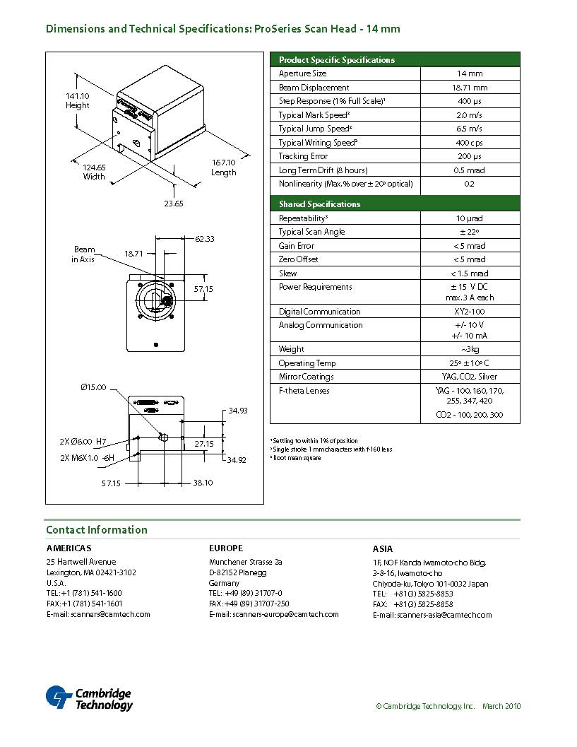 Proseries scan head-14mm