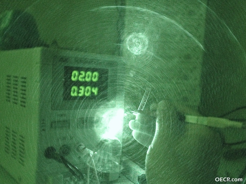用红外线DV 看到的去外壳的光