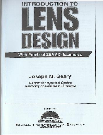 [分享] 免费送 Introduction to Lens Design with practical ZEMAX example
