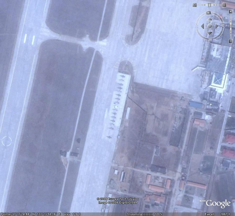 新版Google Earth上的中国机场