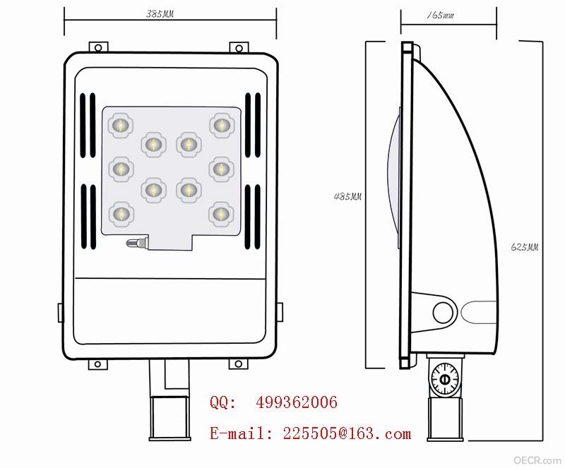 10×5W的LED路灯照片、尺寸.jpg